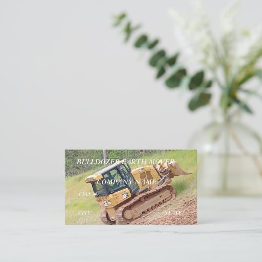 ブルドーザー建築 名刺 (スタンド正面)