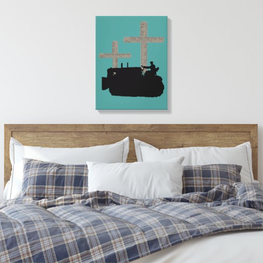 ブルドーザー手術技師クリスチャン・クロス キャンバスプリント (インサイチュ (寝室))
