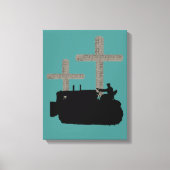 ブルドーザー手術技師クリスチャン・クロス キャンバスプリント (正面)