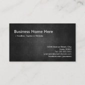 ブルドーザー掘削機 – 建築トラックドライバー 名刺 (裏面)