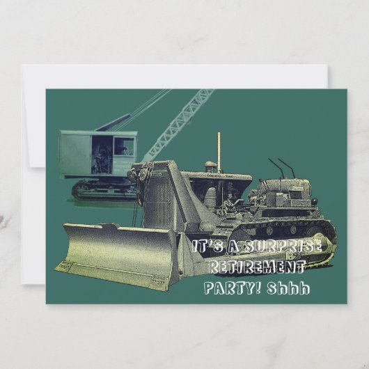 ブルドーザー操作技士 重機オペレーター 招待状 (正面)