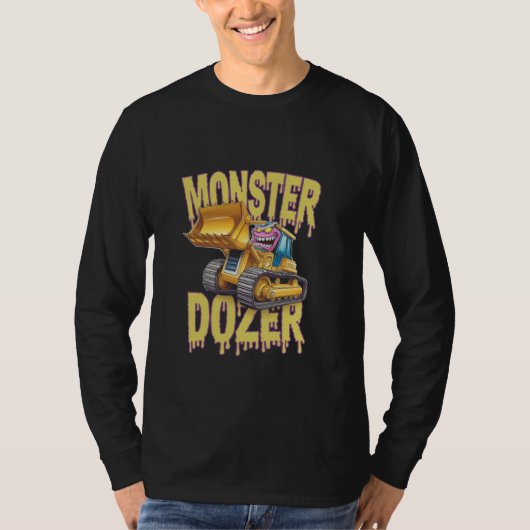 ブルドーザー演算子建築ワーカーアース引越し業者 Tシャツ (正面)
