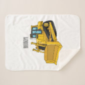 ブルドーザー漫画イラストレーション シェルパブランケット (正面(横))