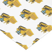 ブルドーザー漫画イラストレーション ショートテーブルランナー (コーナー)