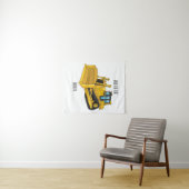 ブルドーザー漫画イラストレーション タペストリー (インサイチュ(横))