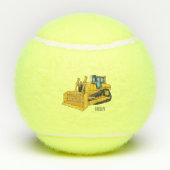 ブルドーザー漫画イラストレーション テニスボール (裏面)
