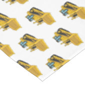 ブルドーザー漫画イラストレーション テーブルクロス (アングル)