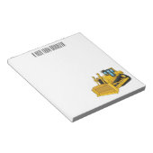 ブルドーザー漫画イラストレーション ノートパッド (アングル)