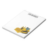 ブルドーザー漫画イラストレーション ノートパッド (回転)