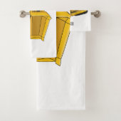 ブルドーザー漫画イラストレーション バスタオルセット (インサイチュ)