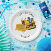 ブルドーザー漫画イラストレーション ペーパープレート (パーティー)