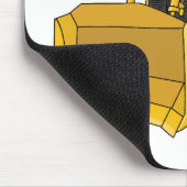 ブルドーザー漫画イラストレーション マウスパッド (コーナー)