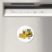 ブルドーザー漫画イラストレーション マグネット (インサイチュ (食洗機))