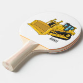 ブルドーザー漫画イラストレーション 卓球ラケット (正面アングル)