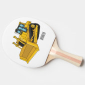 ブルドーザー漫画イラストレーション 卓球ラケット (横)