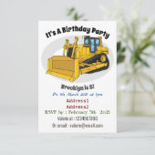 ブルドーザー漫画イラストレーション 招待状 (スタンド正面)