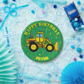 ブルドーザー紙プレート ペーパープレート (パーティー)