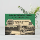 ブルドーザー運転技士 引退 招待 招待状 (スタンド正面)