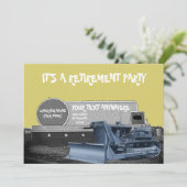 ブルドーザー運転技術者退職招待状 招待状 (スタンド正面)