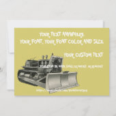 ブルドーザー運転技術者退職招待状 招待状 (裏面)