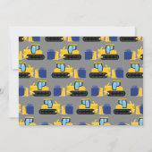 ブルドーザー1st誕生日招待状 招待状 (裏面)