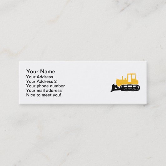 ブルドーザー スキニー名刺 (正面)