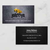 ブルドーザー・ロゴ・ビジネス・カード 名刺 (正面/裏面)