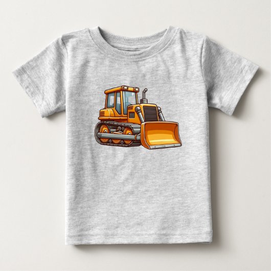 ブルドーザー/建設用 ベビーTシャツ (正面)
