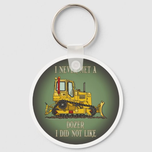 ブルドーザーDozer演算子引用文キーチェーン キーホルダー (正面)