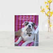 ブルド考えるッグのお空白の前のカード！ カード (黄色い花)