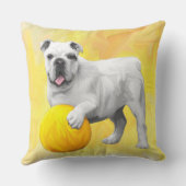 ブルド遊ッグとボールウォーター・カラー・アー絵画ト クッション (裏面)