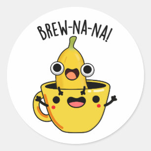 ブルナバナナプおもしろいン ラウンドシール