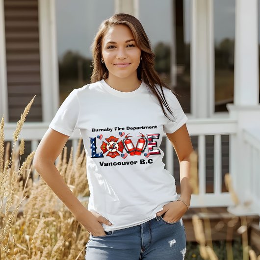 ブルナビの消防士たちは地域社会を愛している Tシャツ