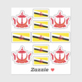 ブルネイの国のシンボル/武器と旗のコート シール (シート)