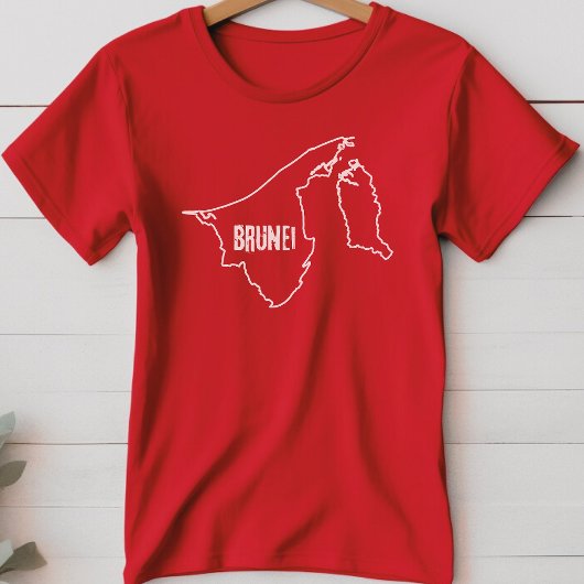 ブルネイの国の地図シャツBruneian Line T-Shirt Tee Tシャツ