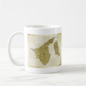 ブルネイの旗と地図のマグ コーヒーマグカップ (左)