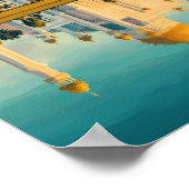 ブルネイイラストレーショントラベルアートヴィンテージ ポスター (角)