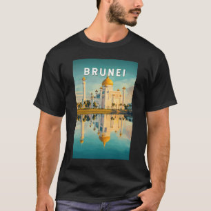 ブルネイイラストレーショントラベルアートヴィンテージ Tシャツ