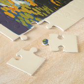 ブルネイパインターリーイラストレーショントラベルアートヴィンテージ ジグソーパズル (側面)