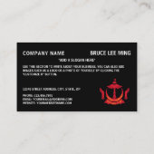 ブルネイ国旗と国章、ブルネイ国旗 名刺 (裏面)