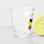 ブルネイ国旗のエンブレム動揺してヴィンテージ ショットグラス (左)