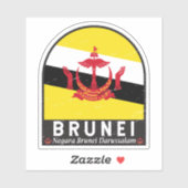 ブルネイ国旗のエンブレム動揺してヴィンテージ シール (シート)