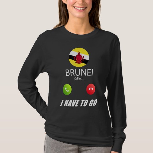 ブルネイ国旗の土産 Tシャツ (正面)