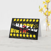 ブルネイ国旗の愛国的誕生日 カード (黄色い花)