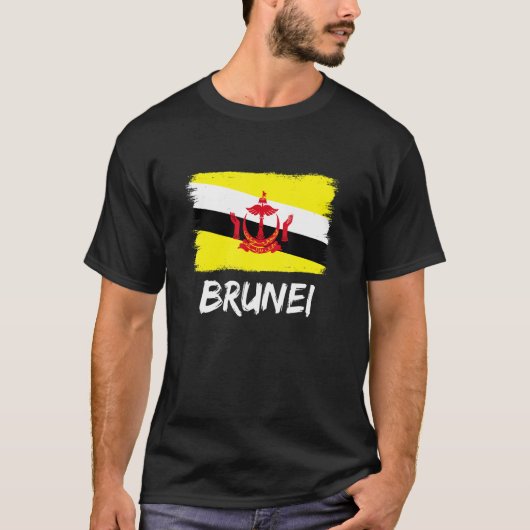 ブルネイ国旗ブルネイ Tシャツ (正面)