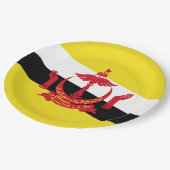 ブルネイ国旗 ペーパープレート (アングル)