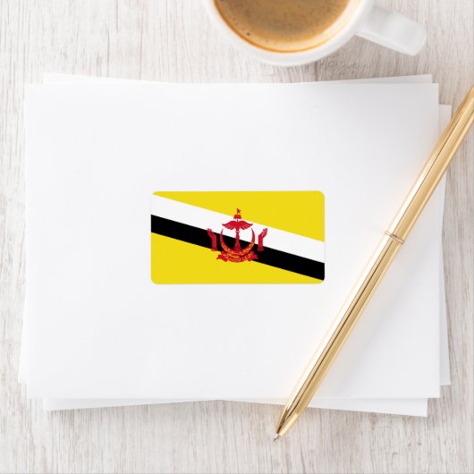 ブルネイ国旗 ラベル (インサイチュ)