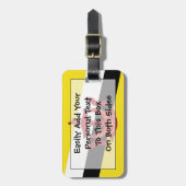 ブルネイ簡単ID個人の国旗 ラゲッジタグ (正面縦)