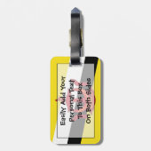 ブルネイ簡単ID個人の国旗 ラゲッジタグ (裏面縦)