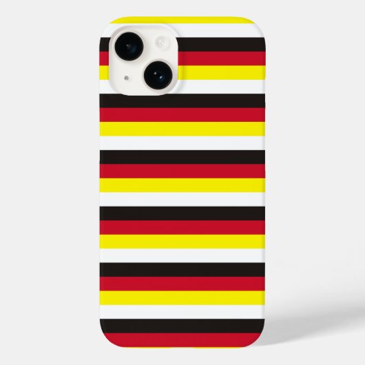 ブルネイ 国旗 ストライプ 国 パターン 白 黒 赤 Case-Mate iPhoneケース (裏面)